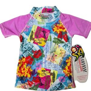 Sun Protection Sun Skinz Short Sleeve Rashguard Size 4